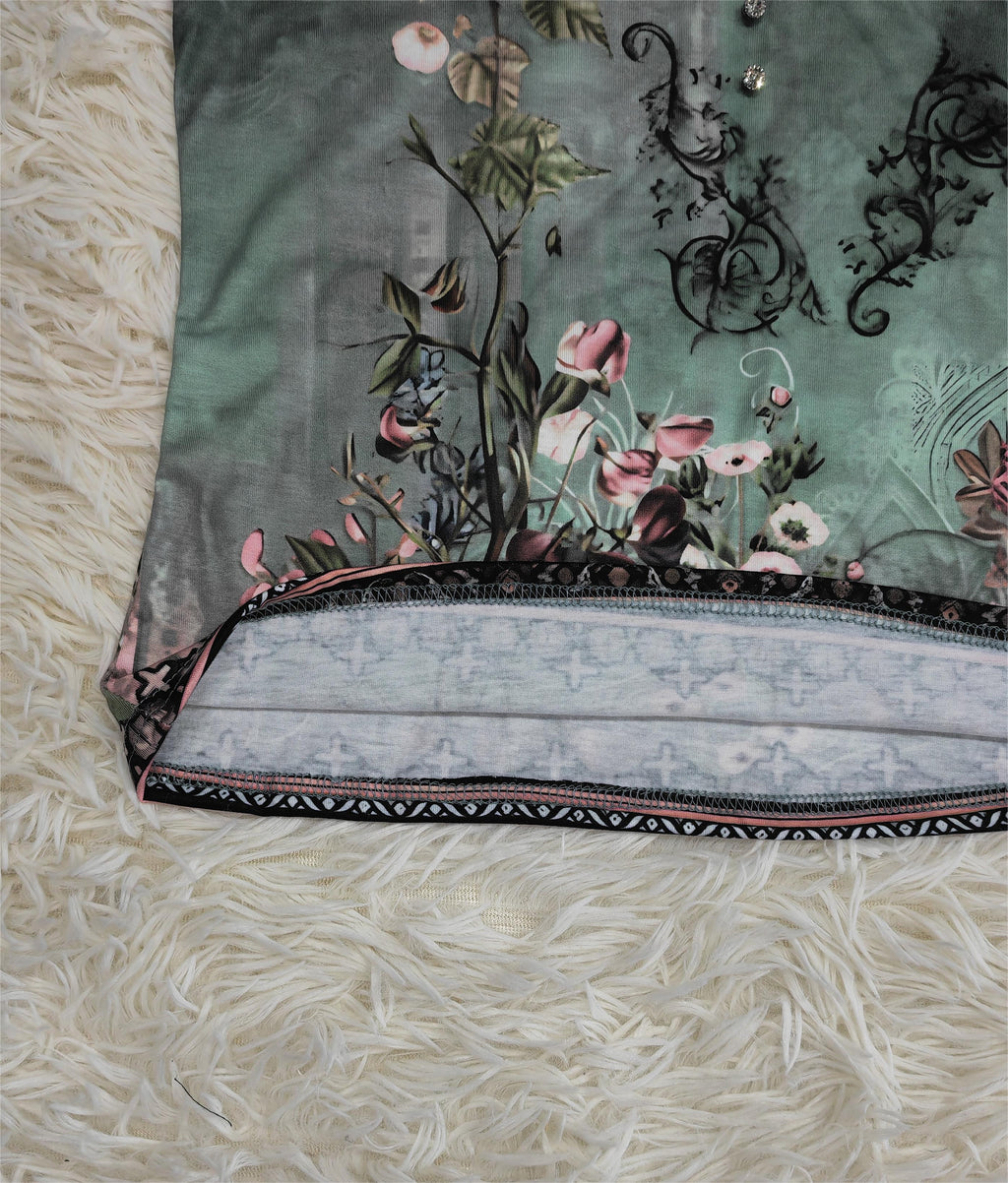 Bezrękawnik z kwiatowym wzorem akwarelowym