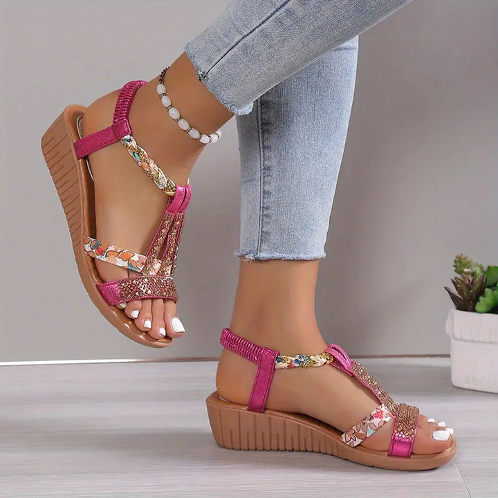 Bohème Wedges with Braided Heel