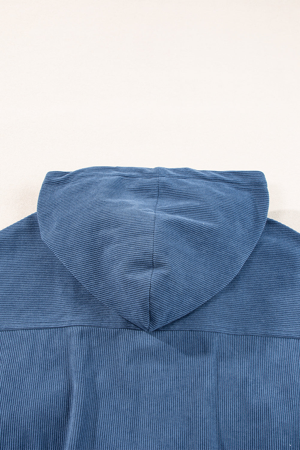 Bluza z Kapturem i Sznurkiem w Kolorze Turkusowym