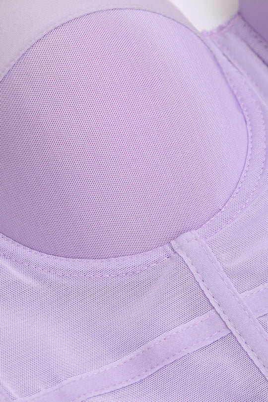 Bluzka z siateczki z wbudowanym stanikiem