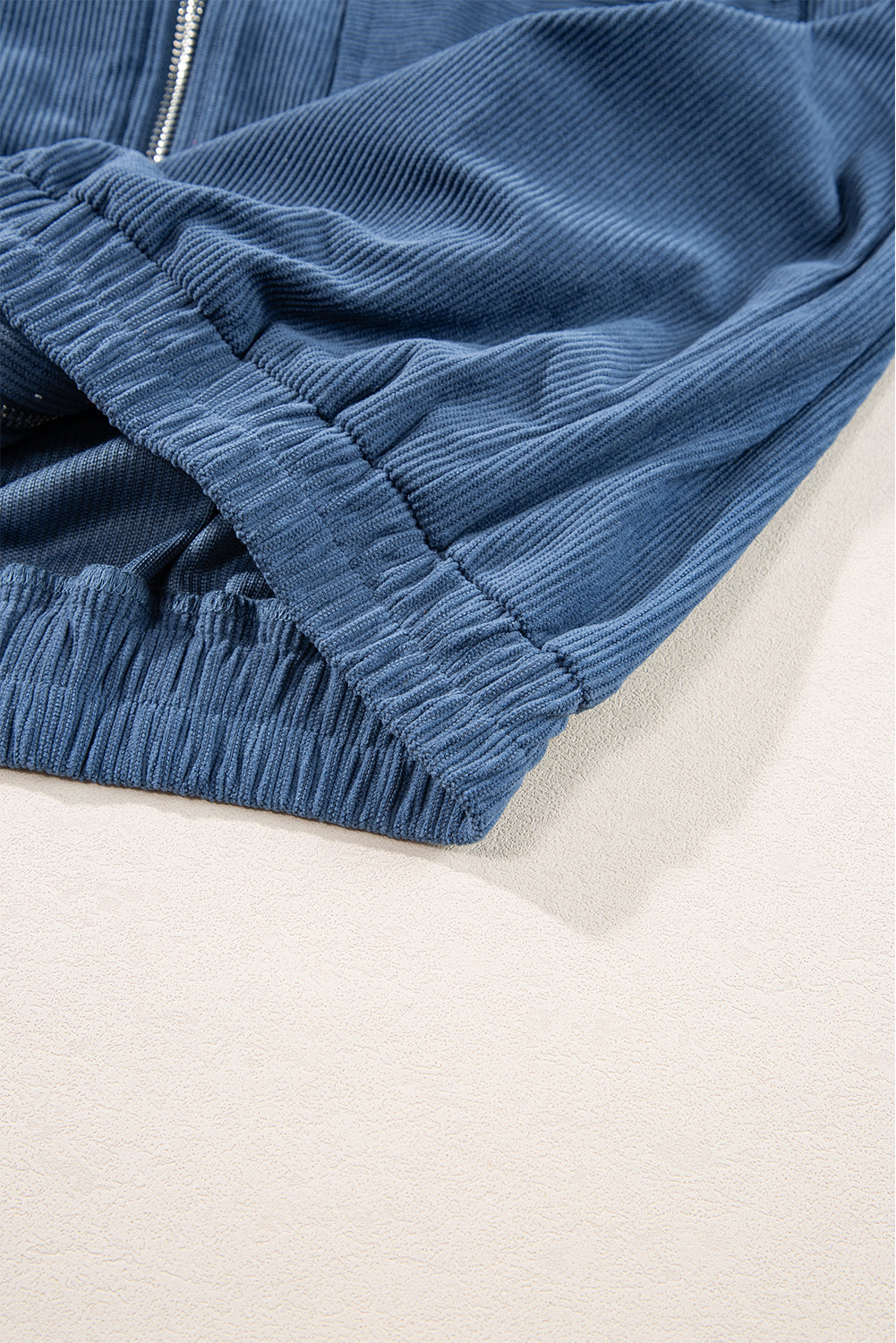 Bluza z Kapturem i Sznurkiem w Kolorze Turkusowym